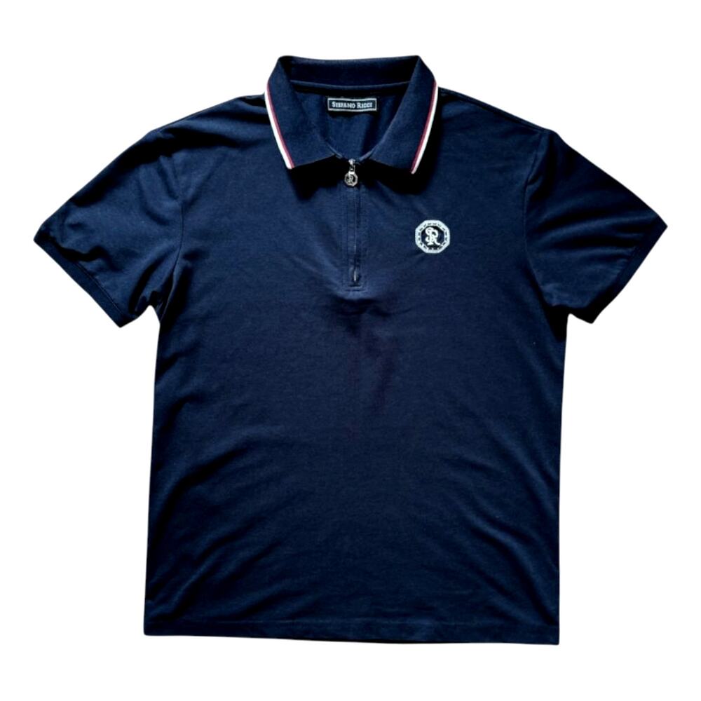 Stefano Ricci Navy Blue Polo Shirt | Size M